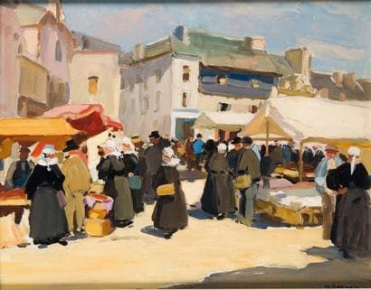 Henri BARNOUIN - 1882-1940
MARCHÉ EN BRETAGNE...