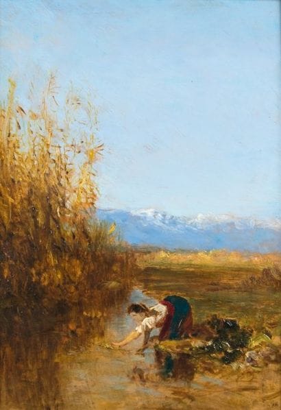 Félix ZIEM - 1821-1911
LAVANDIÈRE EN PROVENCE...