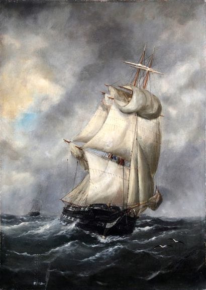 Édouard ADAM - 1847-1929
TEMPÊTE AU HAVRE,...