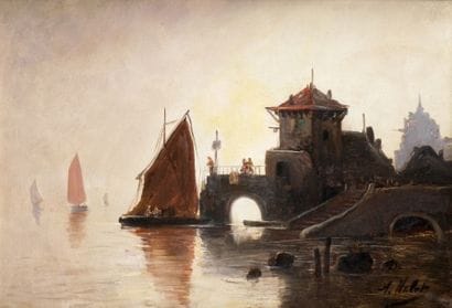 A. NOLET, XIXe siècle
LE VIEUX PORT
Huile...