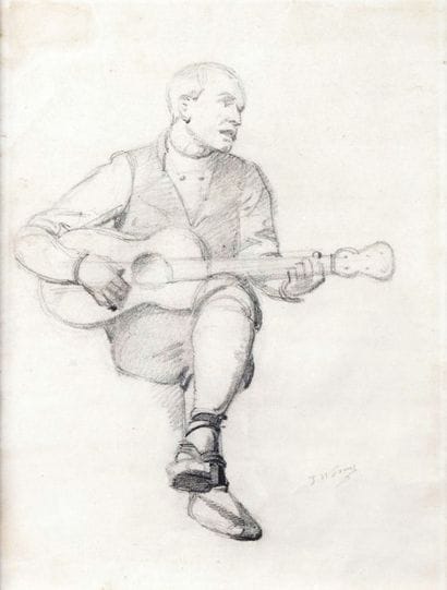 Jules WORMS - 1832-1914
LE GUITARISTE
Dessin...