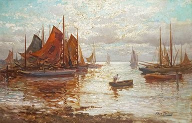 Kees TERLOW - 1890-1948
BATEAUX DANS UN PORT...