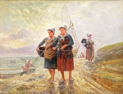 Pierre TESTU, XIX-XXe siècle
LES PÊCHEUSES...