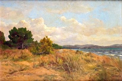 Louis GAIDAN - 1847-1925
RIVAGE MÉDITERRANÉEN
Huile...