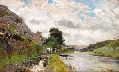 Edmond PETITJEAN - 1844-1925
RIVIÈRE EN CHARENTE
Huile...