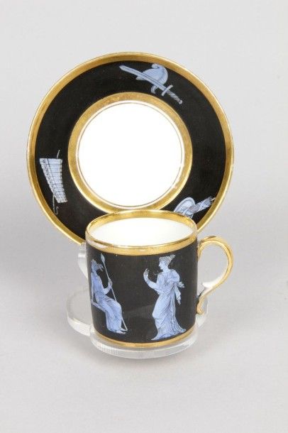 DAGOTY, époque Empire
TASSE LITRON et SOUS-TASSE...