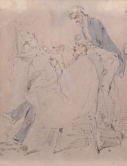 Paul GAVARNI (1804-1866)
Chez le coiffeur...