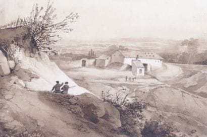 ÉCOLE FRANÇAISE du XIXe siècle
Paysage animé...