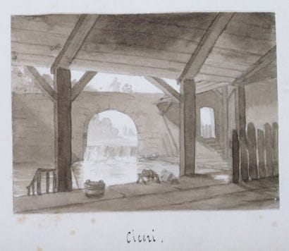 Eugène CICERI (1813-1890)
Le lavoir Dessin...