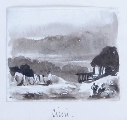 Eugène CICERI (1813-1890)
Paysage animé de...
