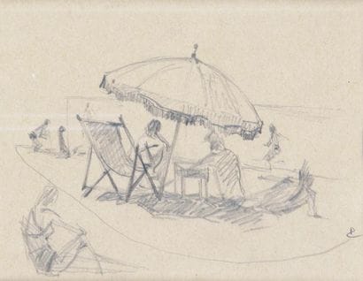 Paul CHARAVEL - 1877-1961

LA PLAGE
Fusain...