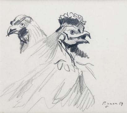 Édouard PIGNON - 1905-1993

LES POULES, 1959
Fusain...