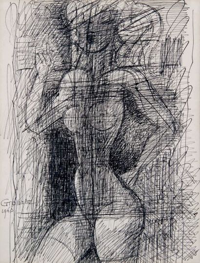 Marcel GROMAIRE - 1892-1971
LE NU, 1960
Encre...