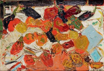 André COTTAVOZ - 1922-2012
POIVRONS ET AUBERGINES,...