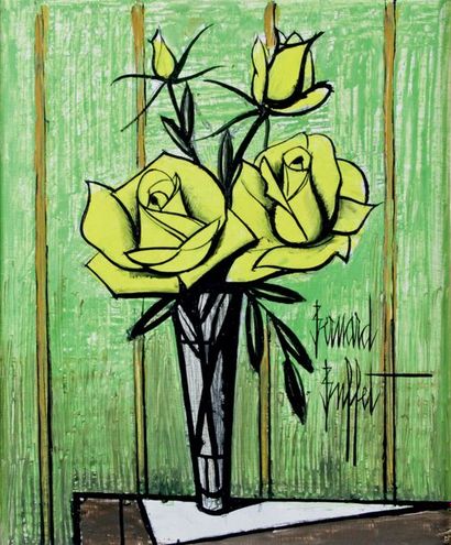 Bernard BUFFET - 1928-1999
ROSES JAUNES,...