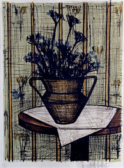 Bernard BUFFET - 1928-1999
VASE DE FLEURS,...