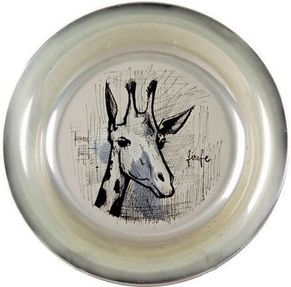 Bernard BUFFET - 1928-1999
LA GIRAFE, 1975
Assiette...
