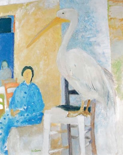 Guy BARDONE - 1927-2015
LE PÉLICAN DE MYKONOS
Huile...