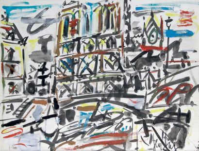 GEN-PAUL - 1895-1975
PARIS, NOTRE-DAME
Aquarelle...
