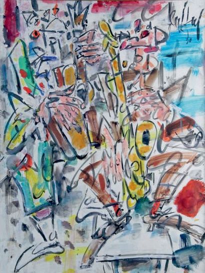 GEN-PAUL - 1895-1975
LE SAXOPHONISTE, 1950
Gouache...