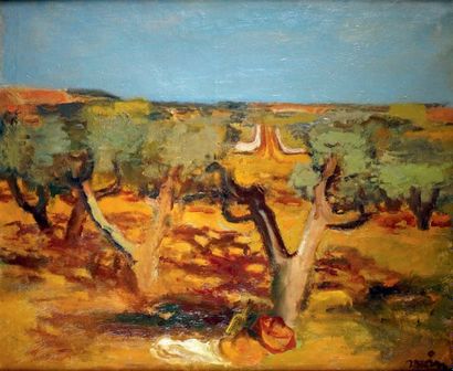 Maurice SAVIN - 1894-1973
LES OLIVIERS, 1939
Huile...