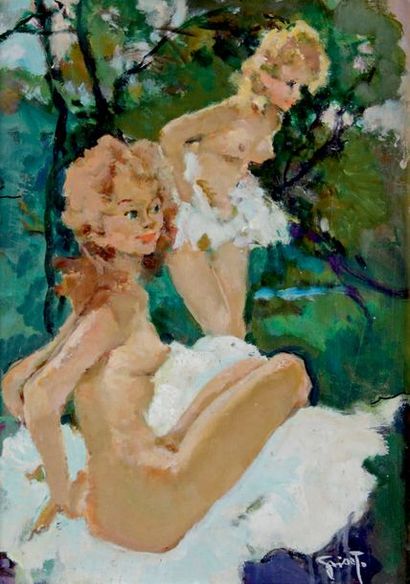 Pierre GRISOT - 1911-1995
BAIGNEUSES EN BORD...