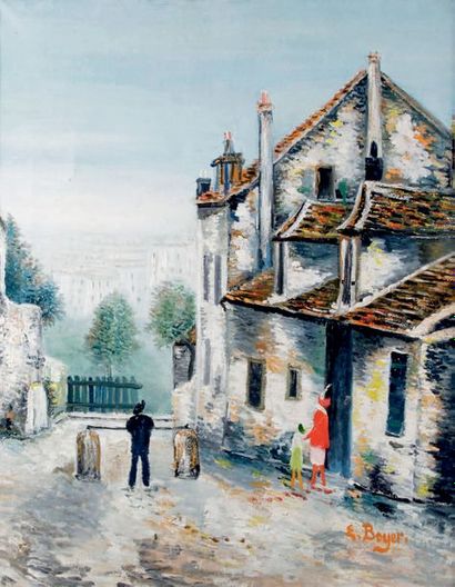 Émile BOYER - 1877-1948
MONTMARTRE, RUE ANIMÉE
Huile...