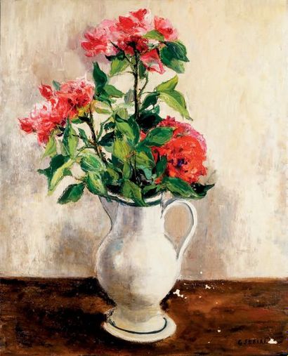 Gaston SEBIRE - 1920-2001
VASE DE ROSES
Huile...