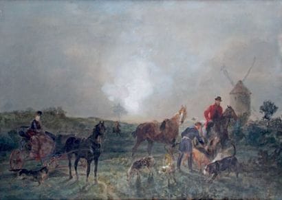 École Française du XIXe siècle
SCÈNE DE CHASSE...