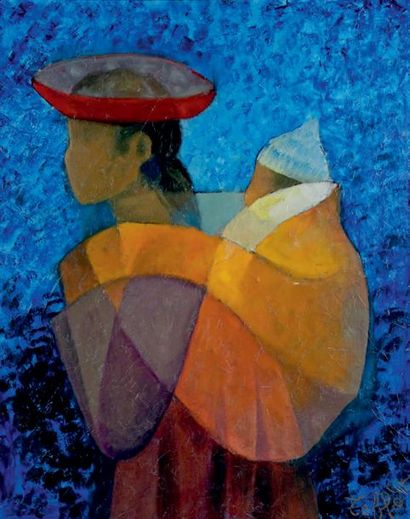 Louis TOFFOLI - 1907-1999
LA PÉRUVIENNE
Huile...