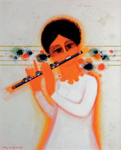 Frédéric MENGUY - 1927-2007
LA FLÛTISTE
Huile...