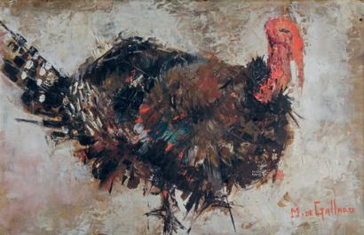Michel de GALLARD - 1921-2007
LE DINDON
Huile...