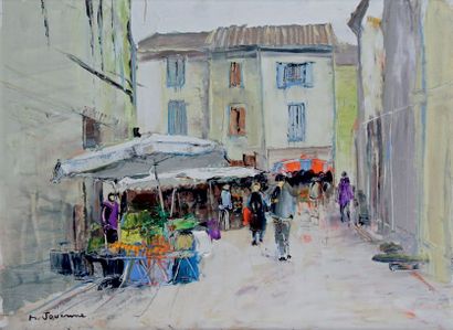 Michel JOUENNE - né en 1933
MARCHÉ À SAINT-RÉMY
Huile...
