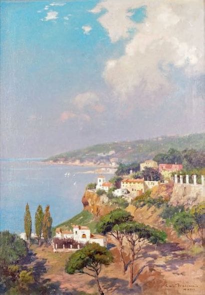 CARLO BRANCACCIO - 1861-1920
NAPLES, LE PAUSILIPPE
Huile...