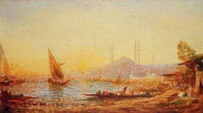 Eugène FLANDIN - 1809-1889
LE BOSPHORE
Huile...