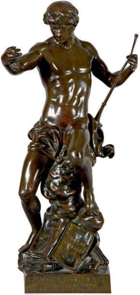 Émile PICAULT - 1833-1915
LE SEMEUR D'IDÉES
Bronze...