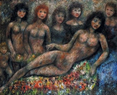 Édouard GOERG - 1893-1969
JOUR DE FÊTE, 1961
Huile...