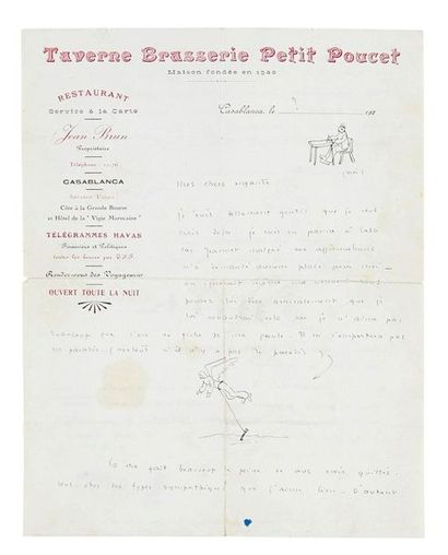 SAINT-EXUPÉRY (Antoine de)

Lettre autographe...