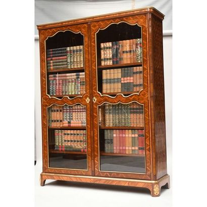 PAIRE DE BIBLIOTHEQUES TRANSITION en placage...