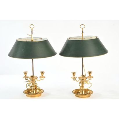 PAIRE DE LAMPES BOUILLOTTES LOUIS XVI en...