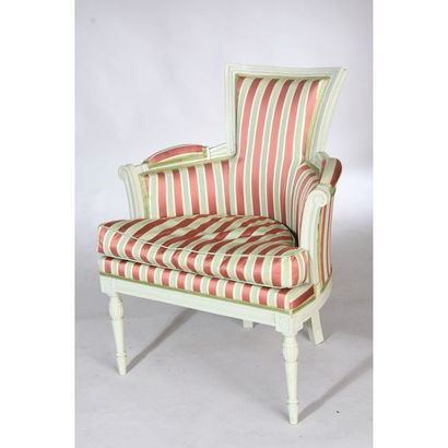 ENSEMBLE LOUIS XVI en bois rechampi vert...