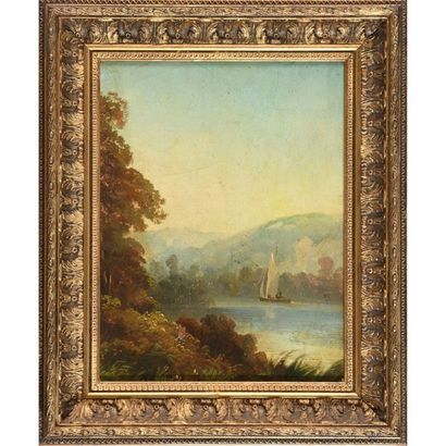 ÉCOLE FRANCAISE du XIXè. « Paire de paysages...