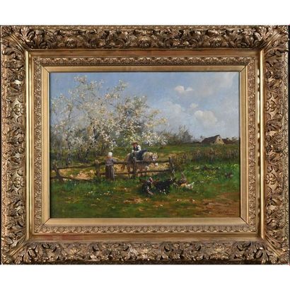 CALVES Léon-Georges. (1848-1923). « Le repos...