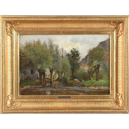 BEAUVERIE Charles. (1839-1924). « Le troupeau...
