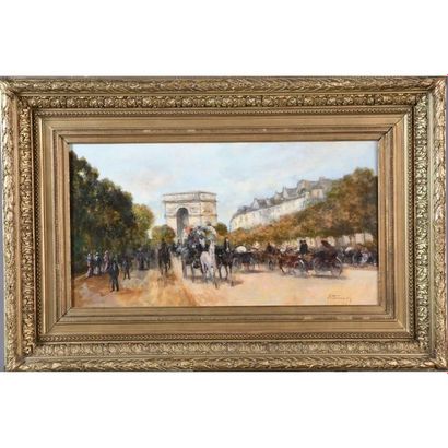 TOMMASIN A. « Les calèches sur les Champs...