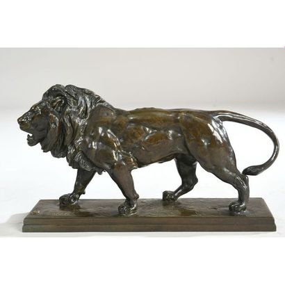 BARYE Antoine-Louis. (1796-1865). « Lion...
