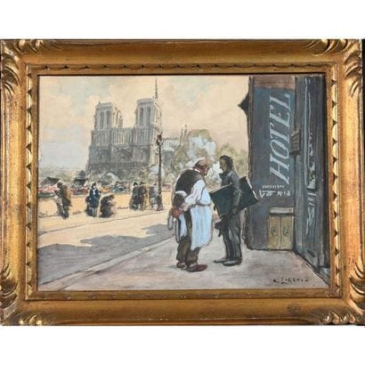 GERON L. « PARIS, l’artiste sur les quais...