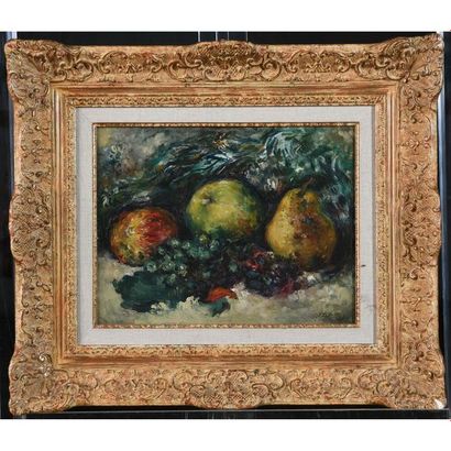 LEGGERI. « Nature morte aux fruits ». Huile...