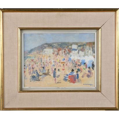 GRANGE Robert. (1901-1979). « la plage en...