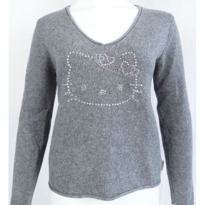 VICTORIA COUTURE. Pull en cachemire gris...